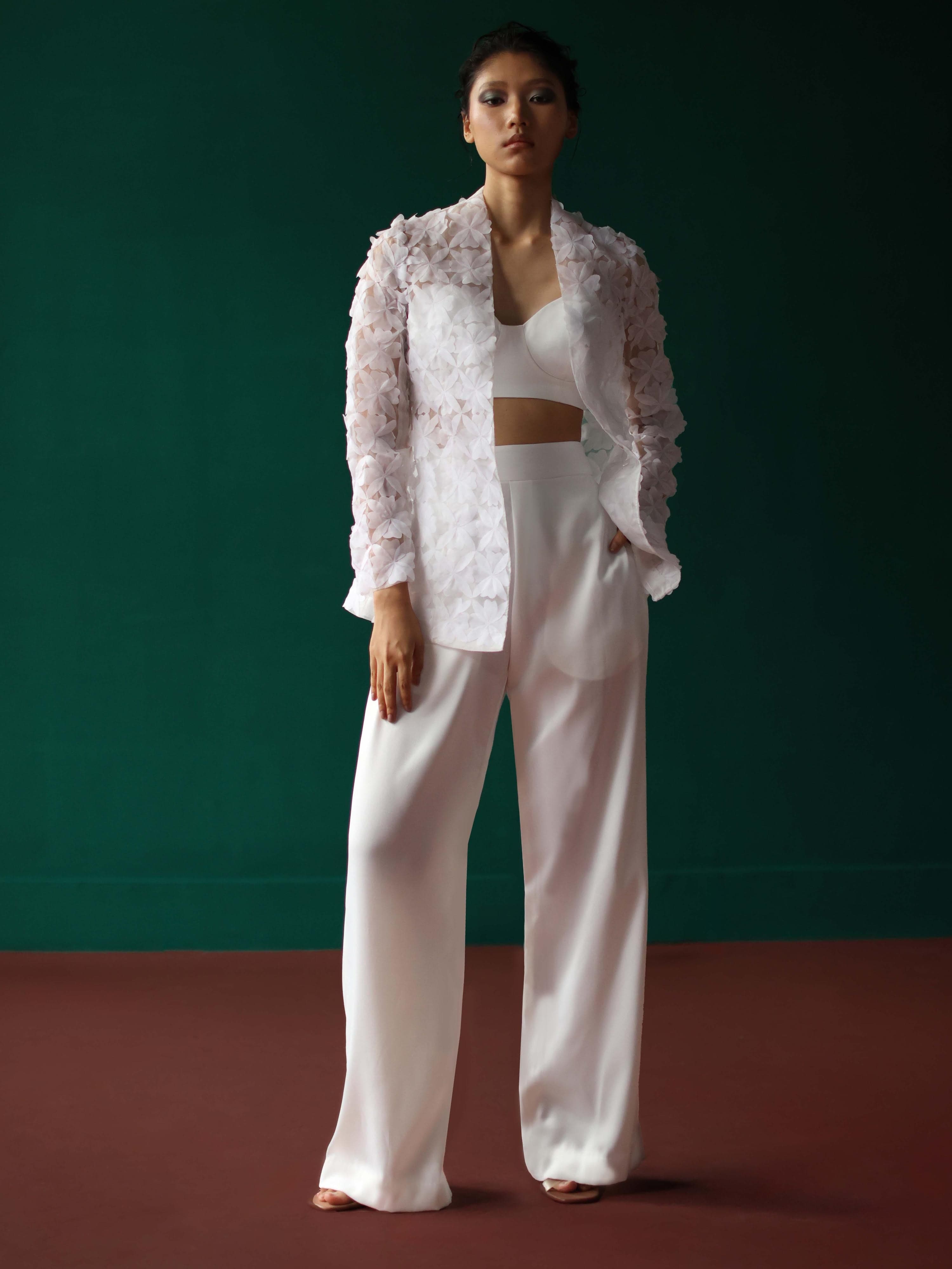 Organza bloom pantsuit set, a product by Shriya Khanna