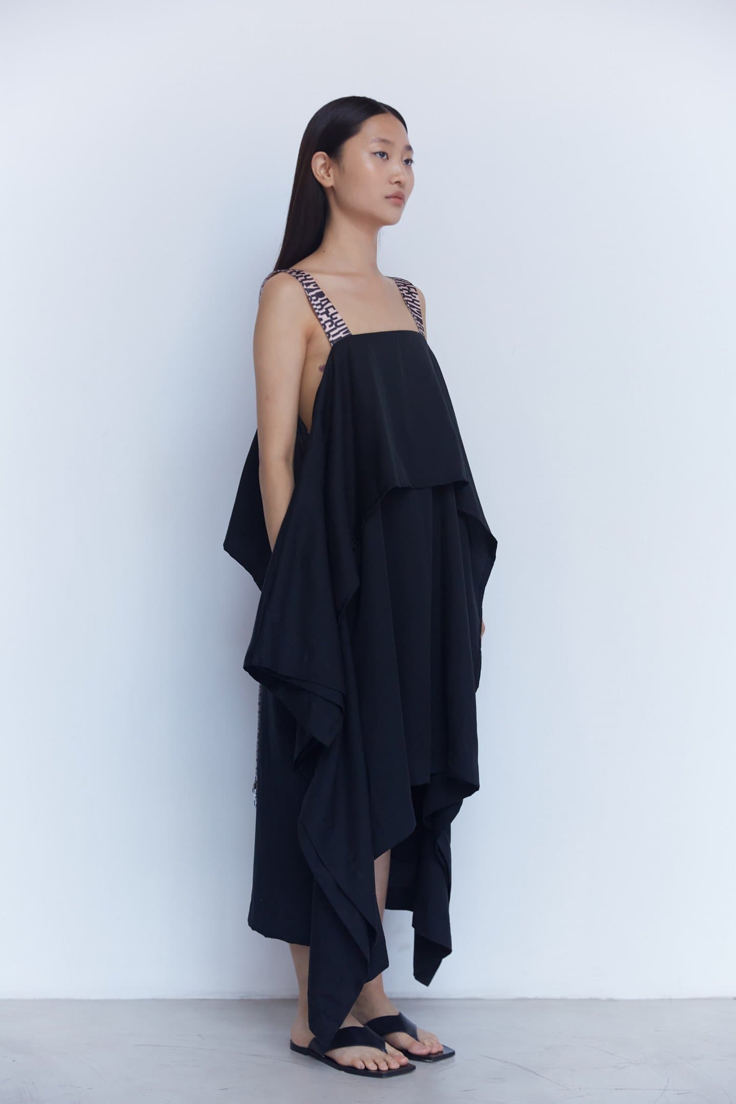 Thumbnail preview #2 for Black Tencel Dress: Item 004 Black