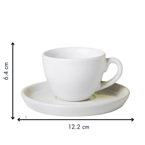 Thumbnail preview #1 for Solid White Color Espresso Cup and Saucer