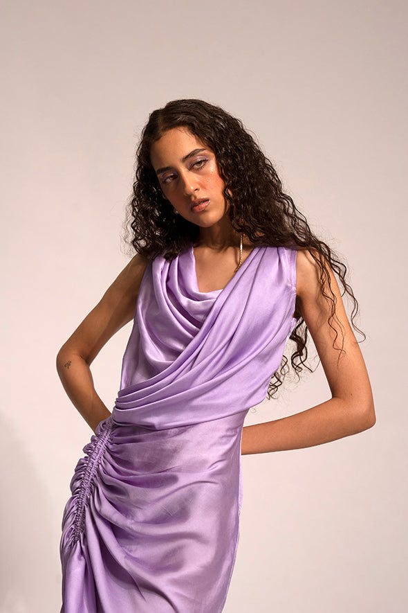 Thumbnail preview #2 for Lavender cascade dress