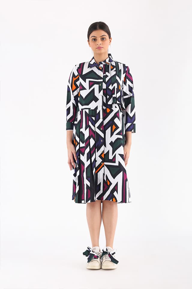 Thumbnail preview #4 for The Sail Pleated Dress