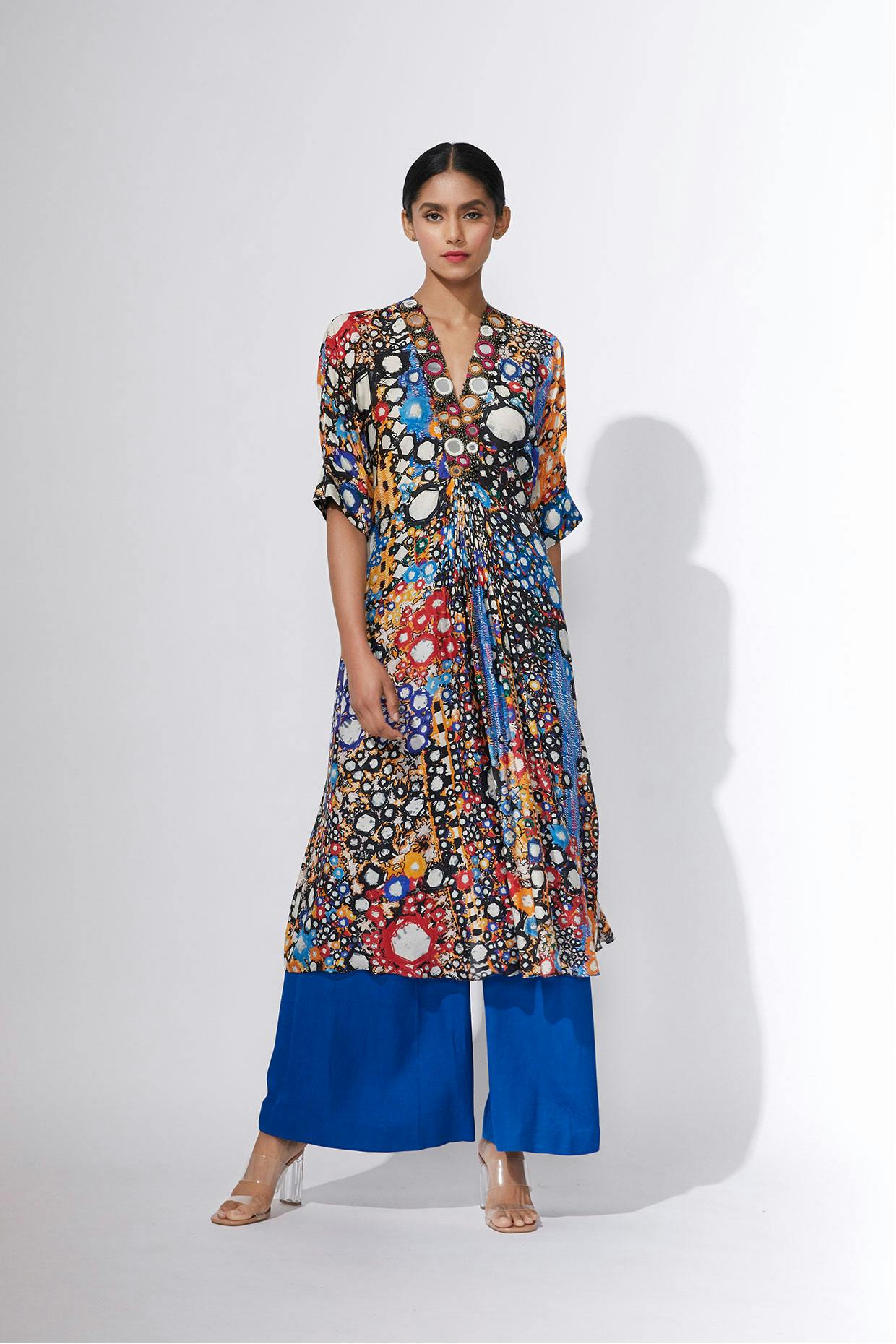 Mirror print kurta with trousers, a product by Saaksha & Kinni 