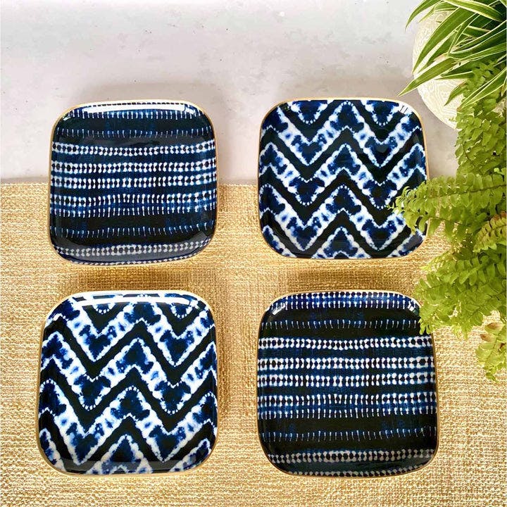 Square Quarter Plates - Set Of 4 - Bali Island, a product by Faaya Gifting