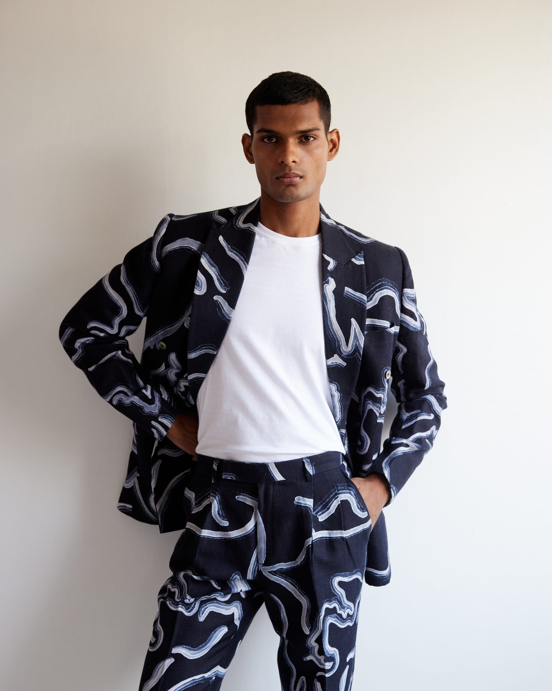 Desert Wave Printed Double Breasted Jacket, a product by Country Made