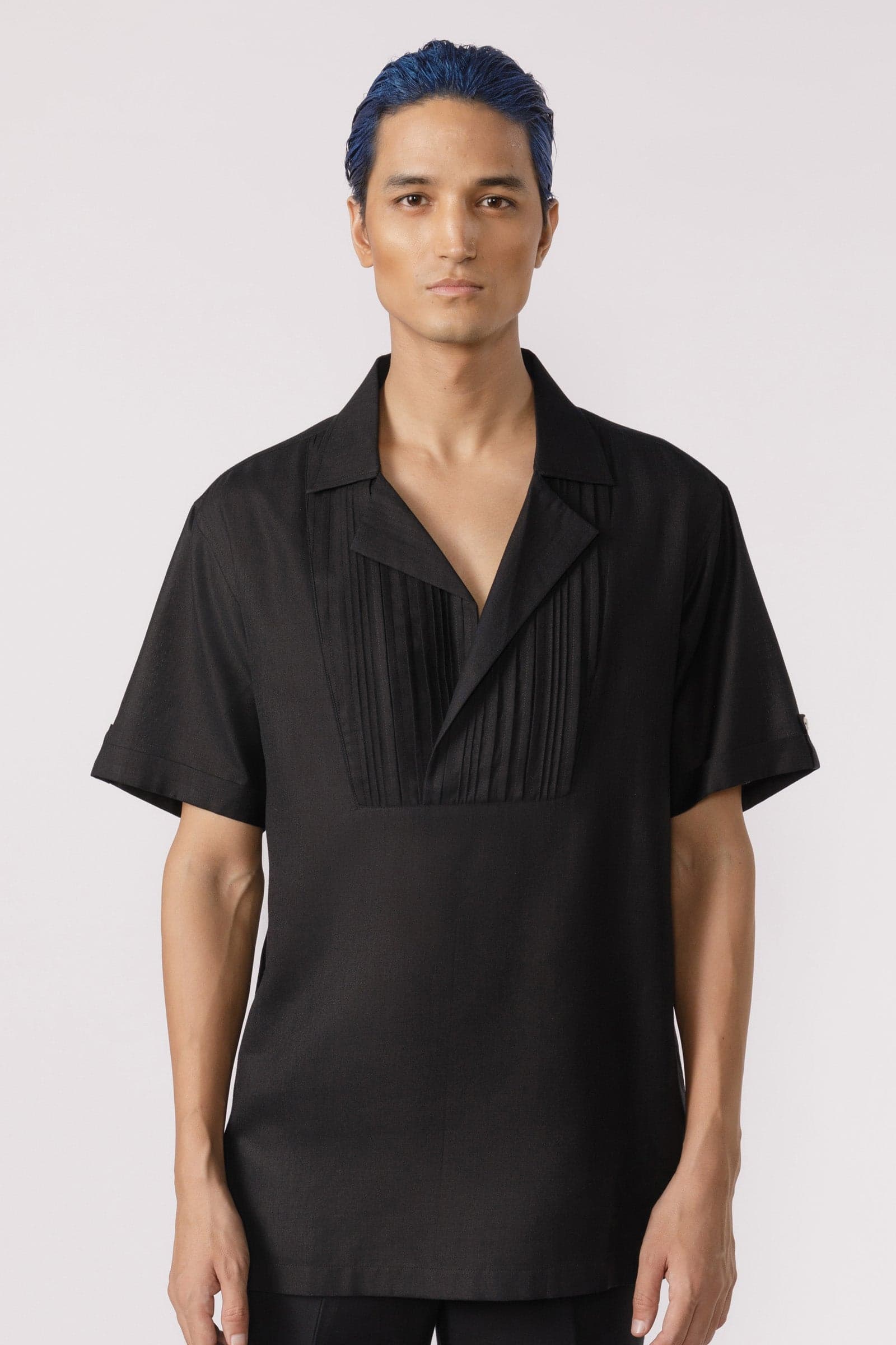 Thumbnail preview #3 for Pleated neckline casual  Shirt