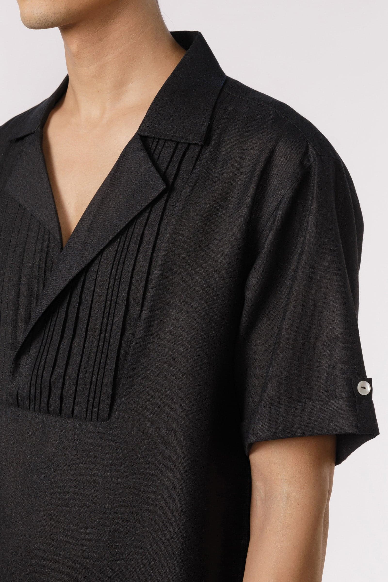 Thumbnail preview #4 for Pleated neckline casual  Shirt