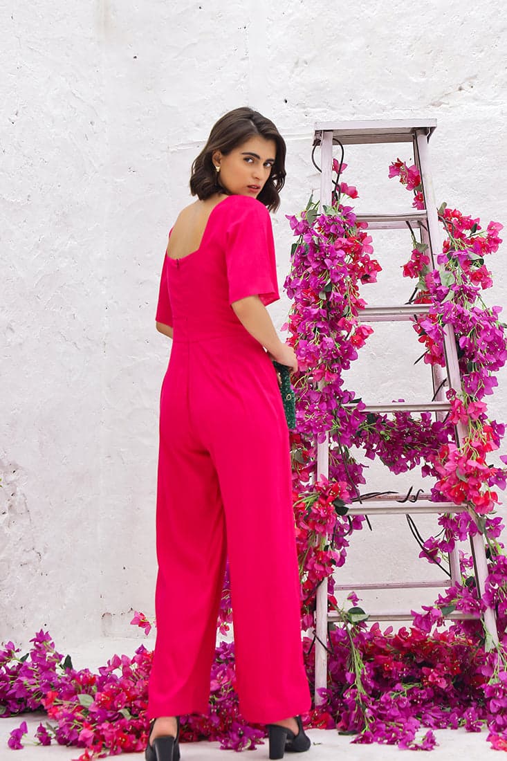 Thumbnail preview #4 for Mable - Front ruched jumpsuit