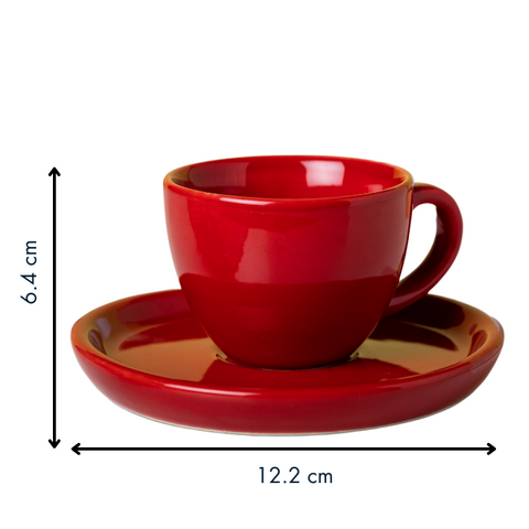 Thumbnail preview #1 for Solid Red Color Espresso Cup and Saucer