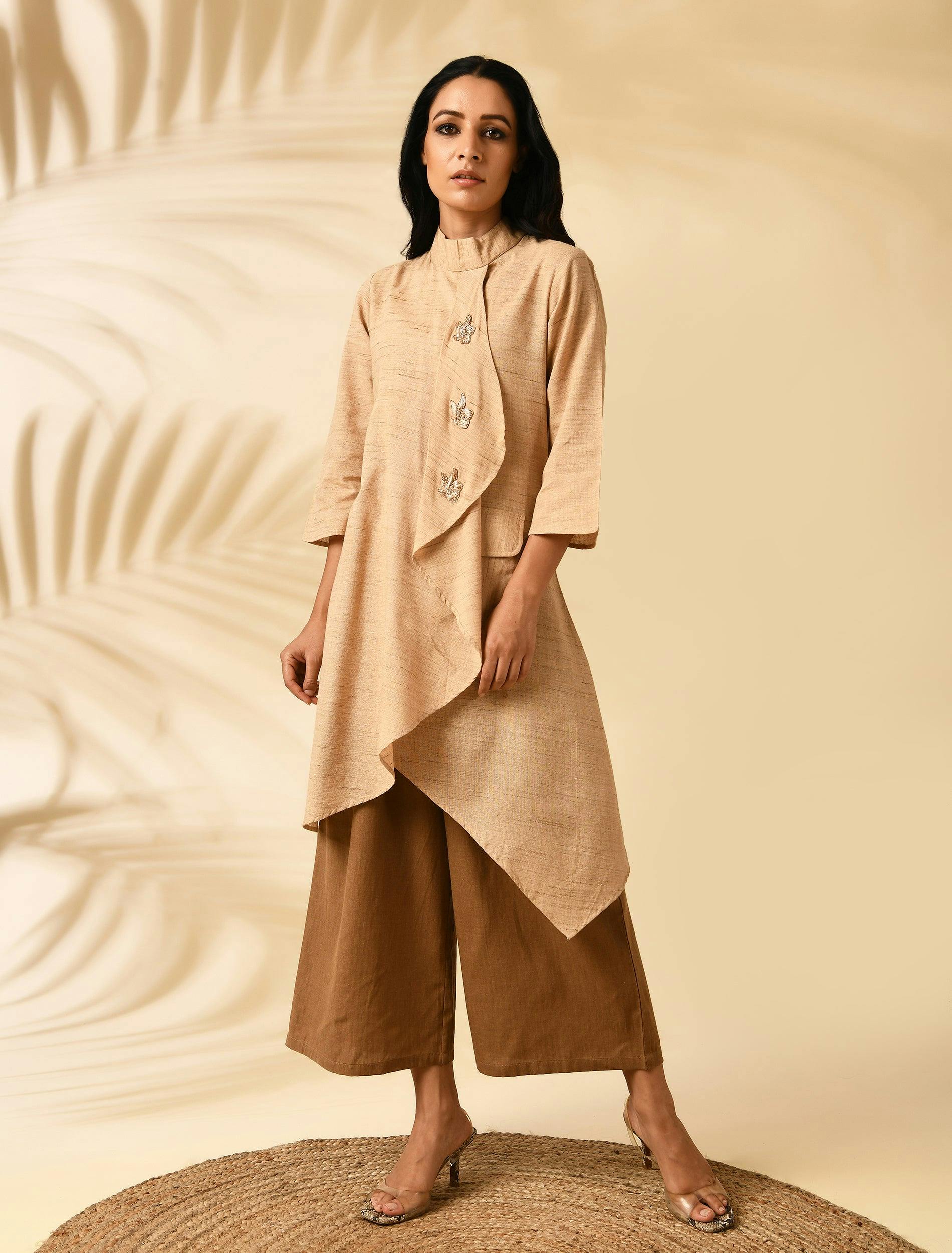 BEIGE POCKET TUNIC, a product by MARKKAH STUDIO