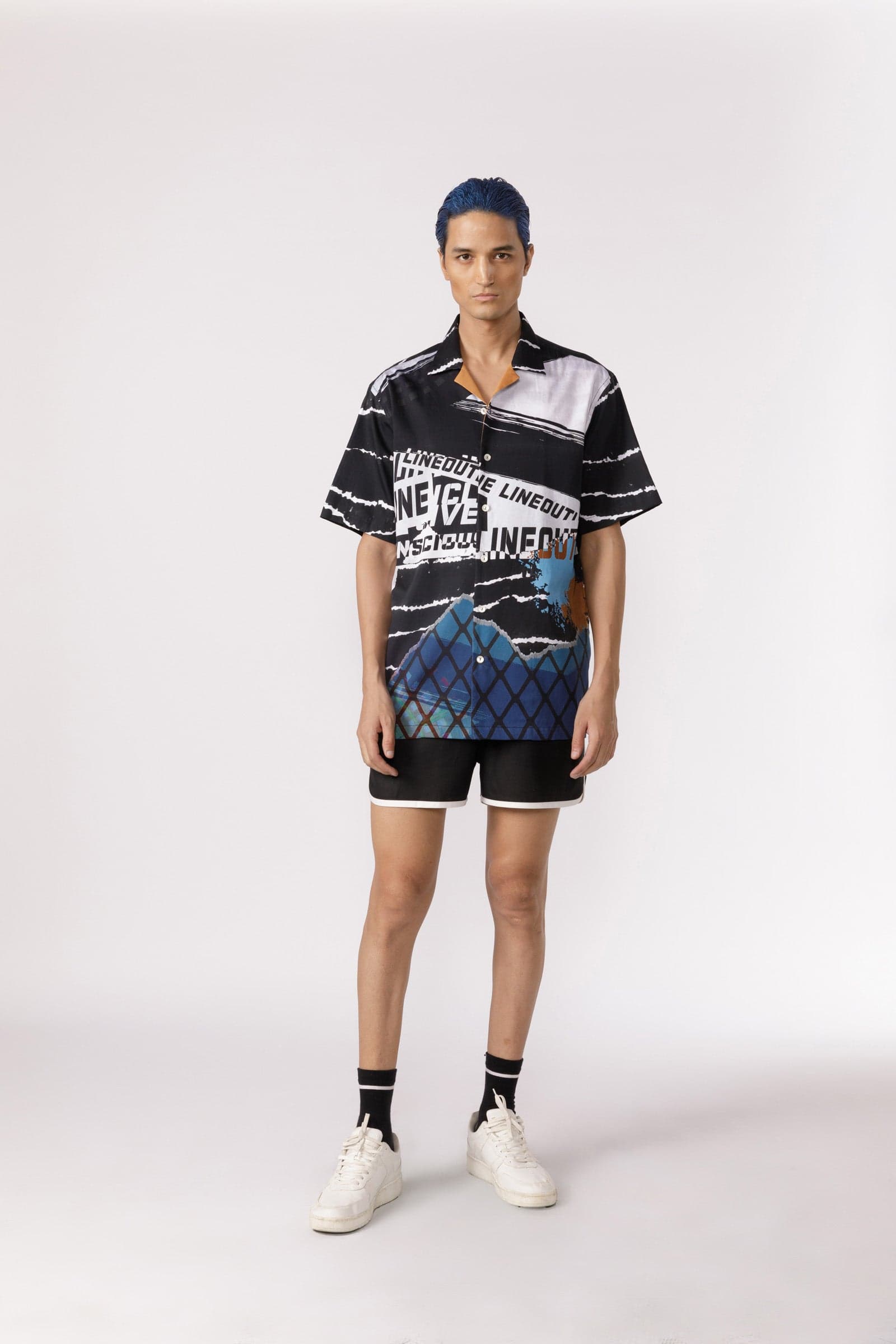 Thumbnail preview #3 for Printed resort shirt: Line Outline edition