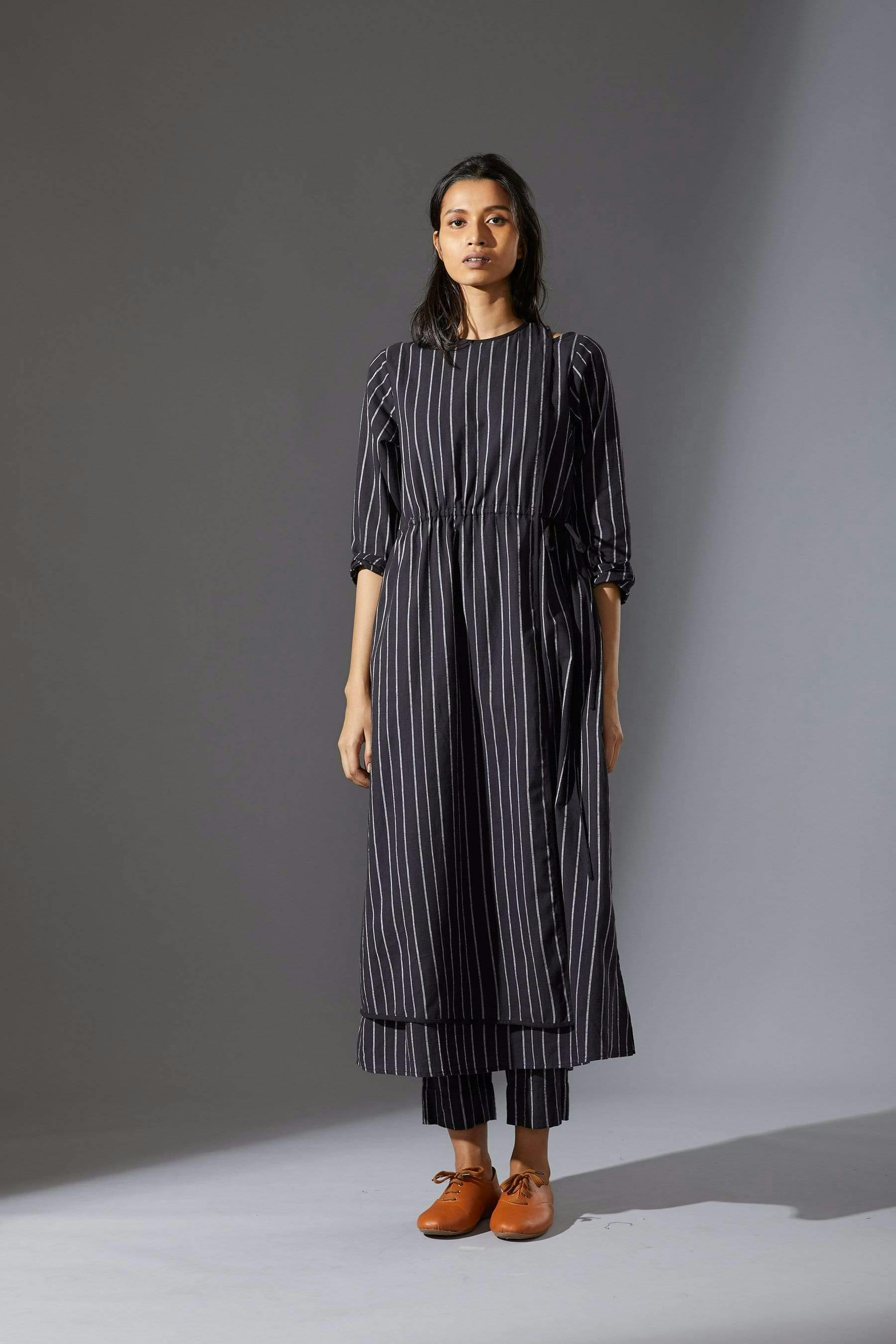 Mati Black Overlap Tunic, a product by Style Mati