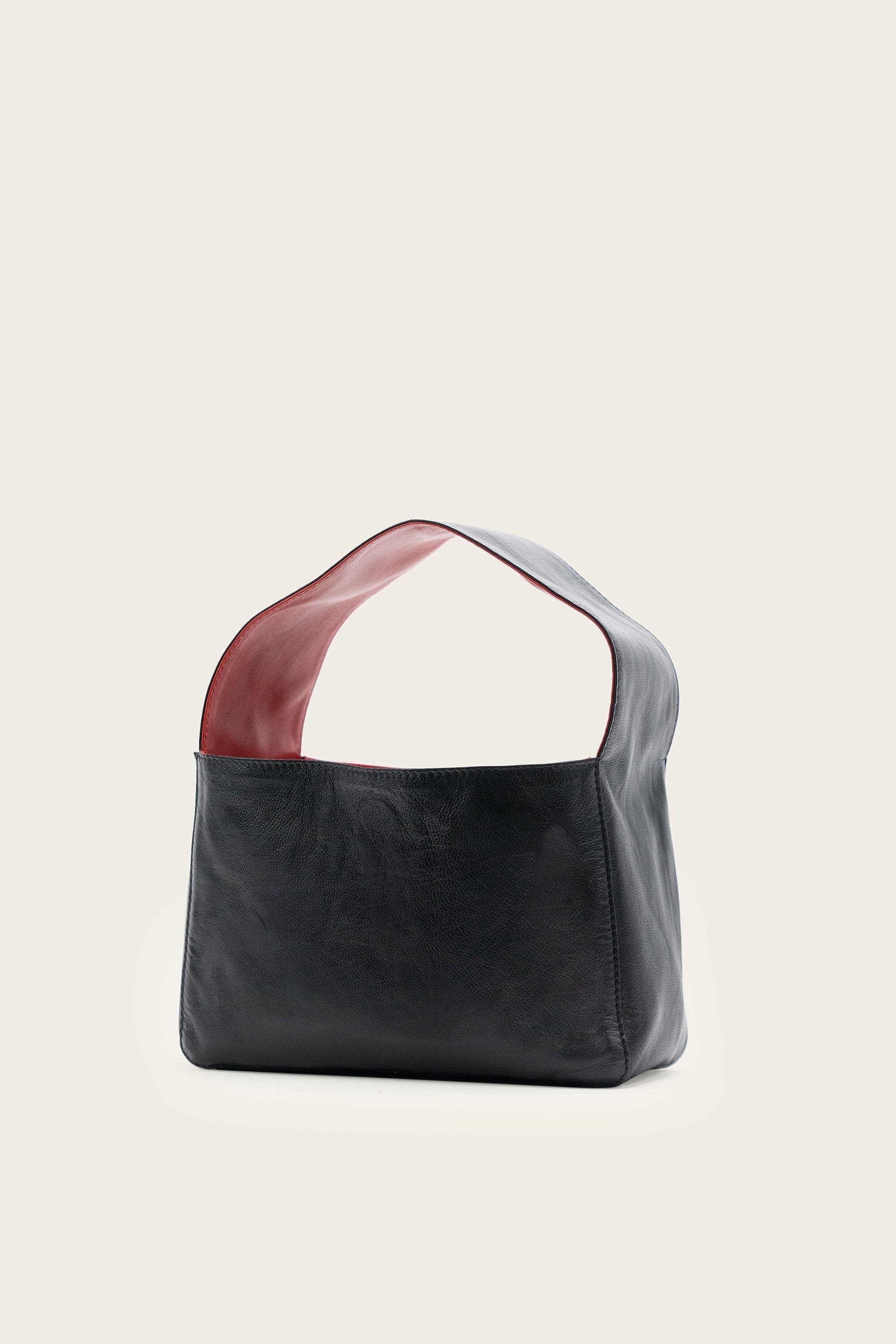 Thumbnail preview #0 for Bento Handbag in Reversible Black and Red