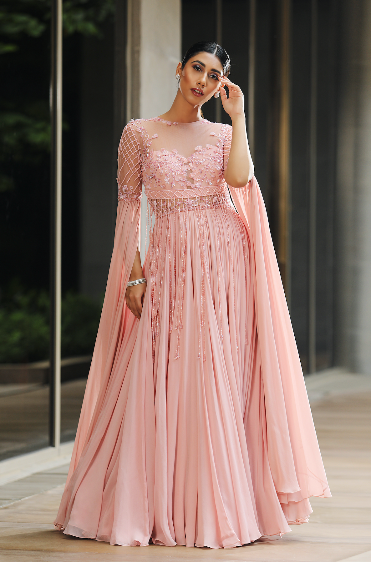 Floor Length Sleeve Anarkali, a product by Mahima Mahajan