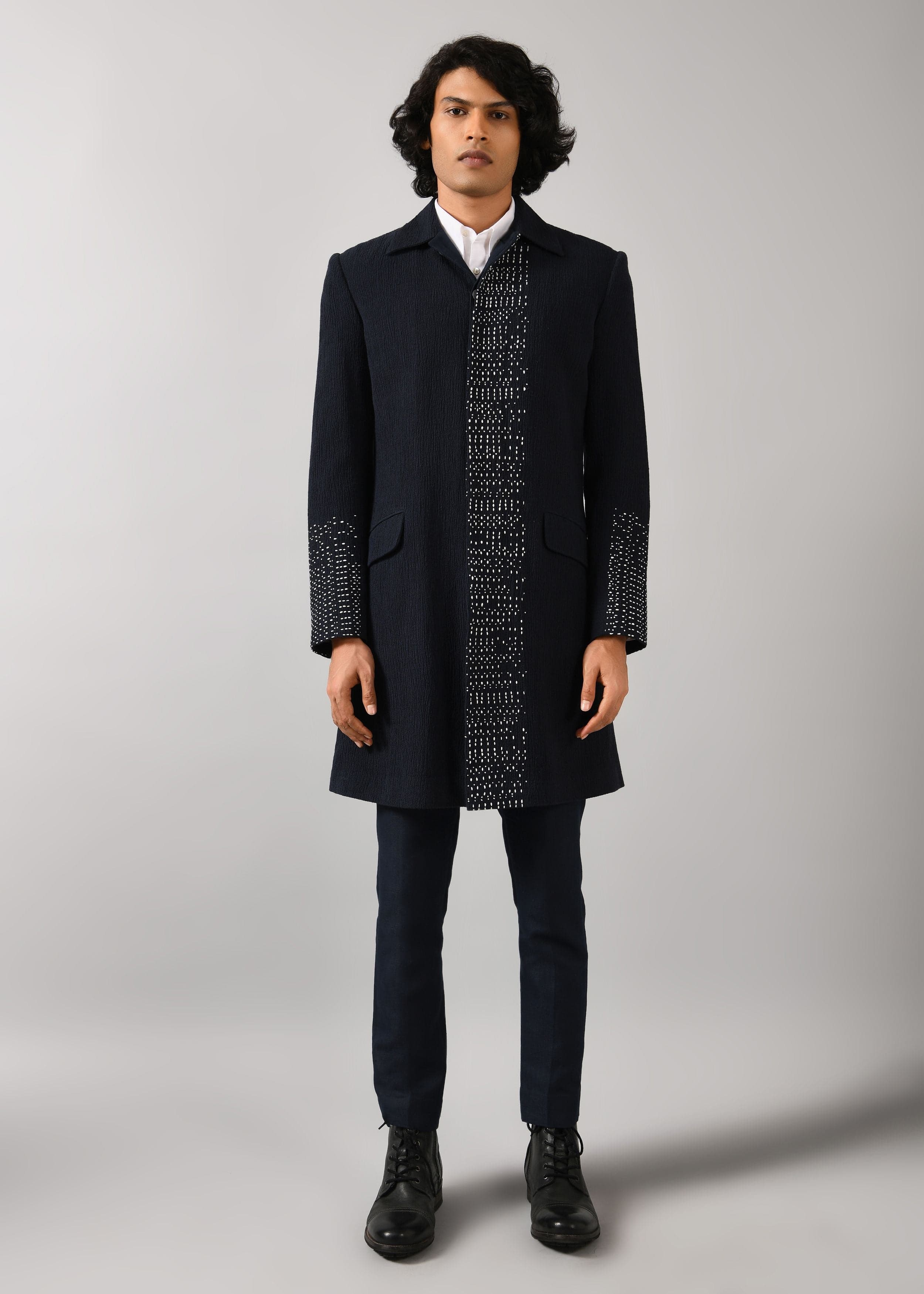Morse code Overcoat, a product by Country Made