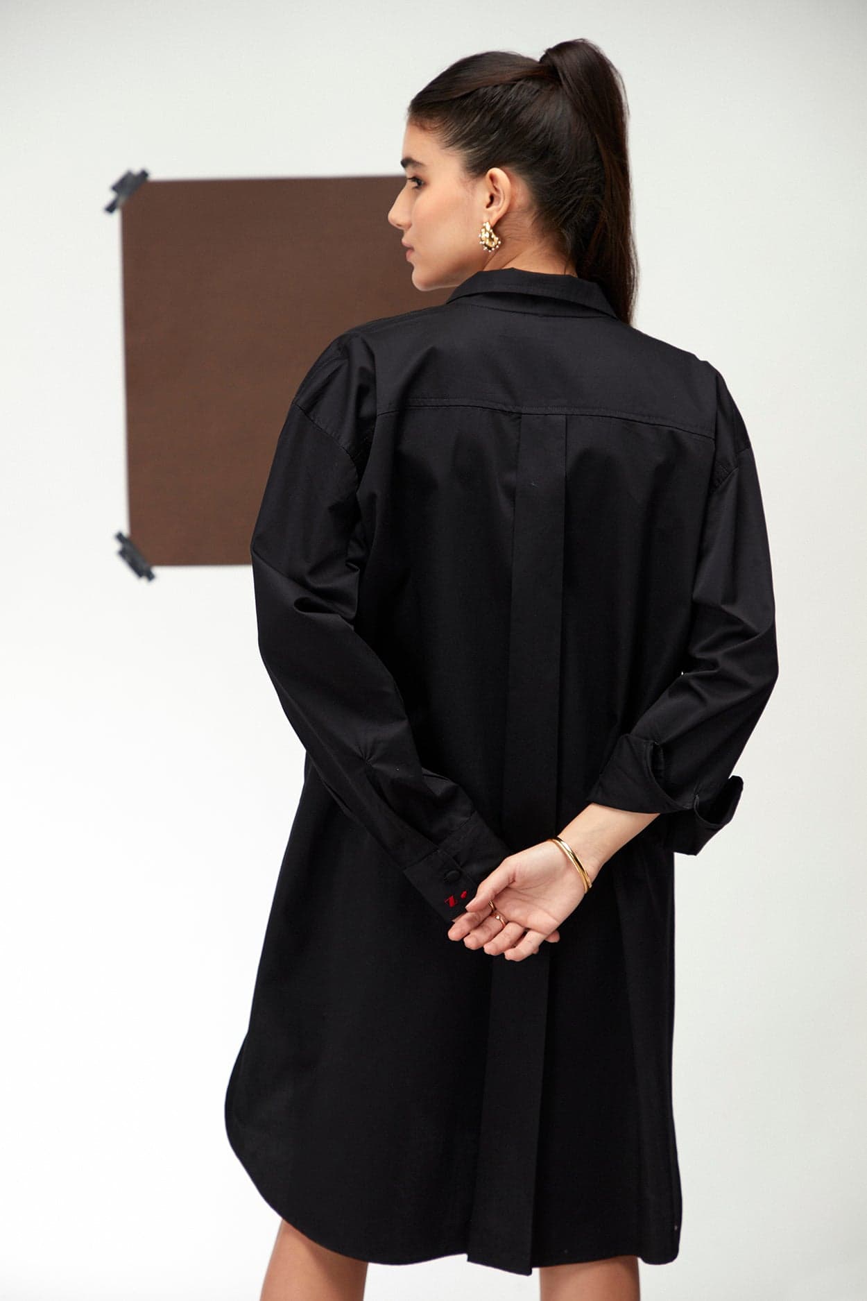 Thumbnail preview #2 for Belle noir shirt dress