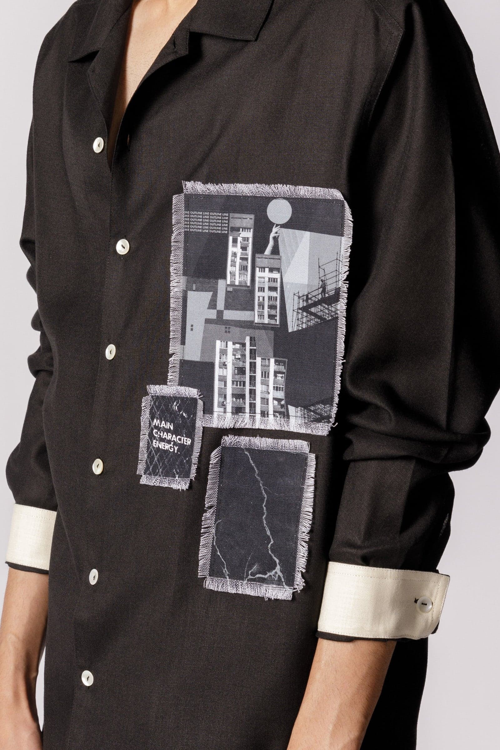 Thumbnail preview #1 for Oversized Patch work shirt