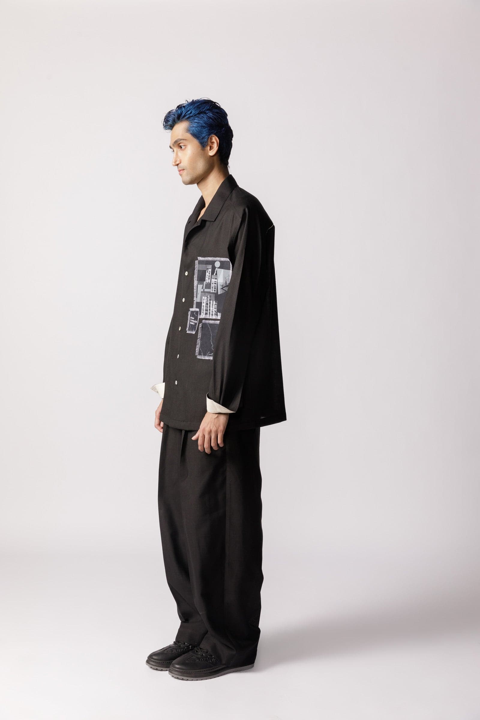 Thumbnail preview #2 for Oversized Patch work shirt