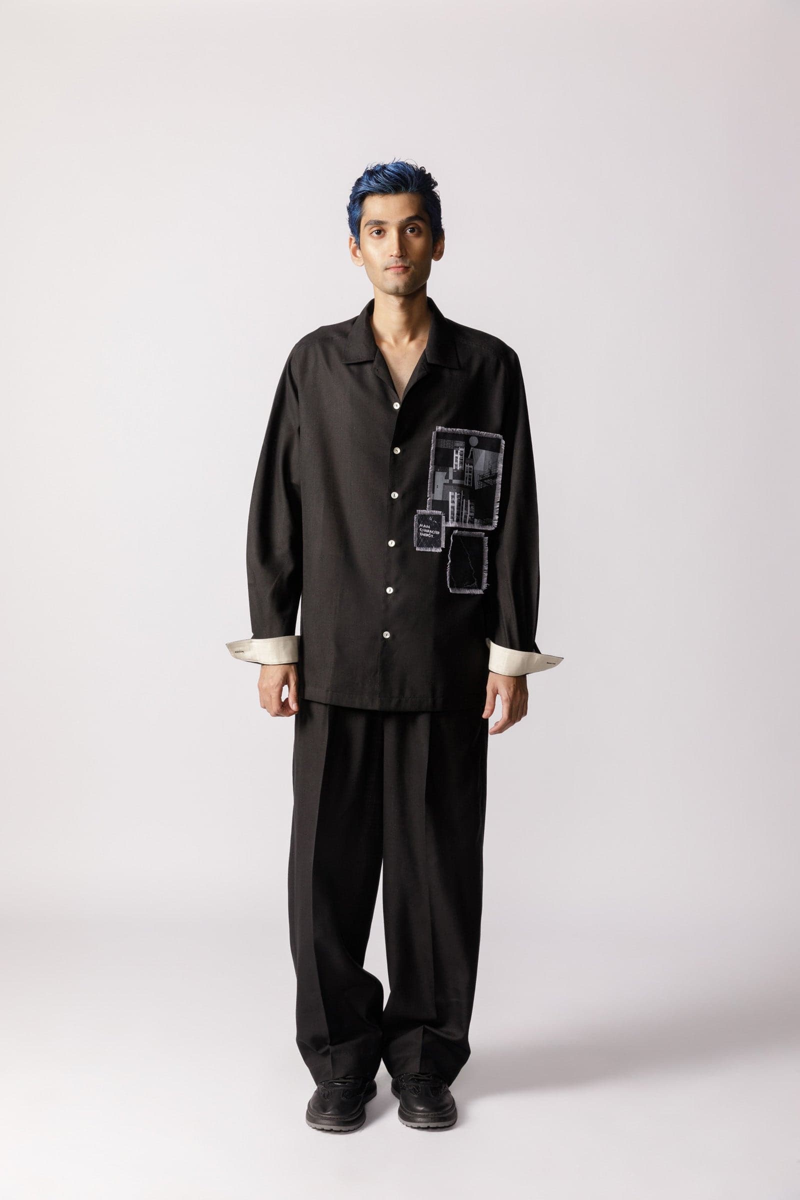 Thumbnail preview #4 for Oversized Patch work shirt