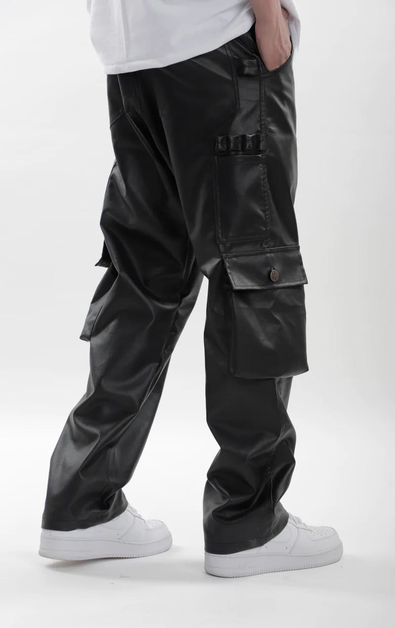 Thumbnail preview #4 for Leather Carpenter Pants - Black