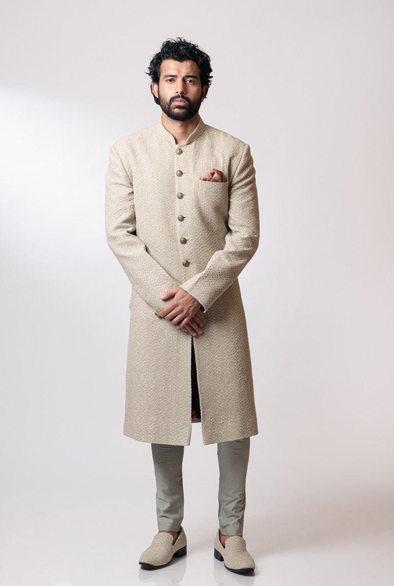 Ivory Sherwani Set, a product by Nautanky