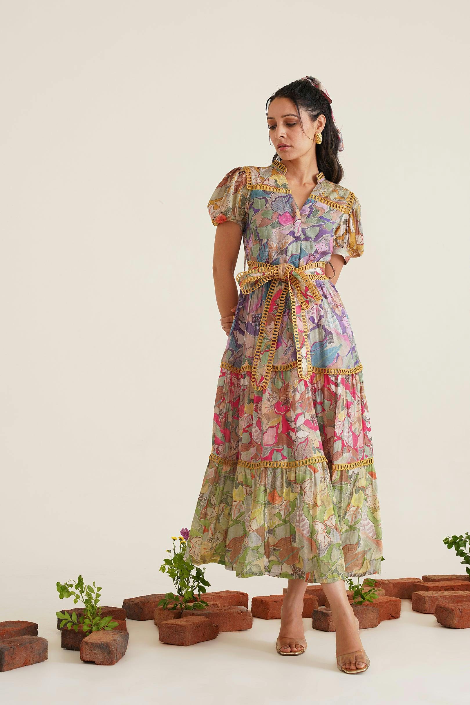 Florence Printed Midi Dress, a product by Sunandini