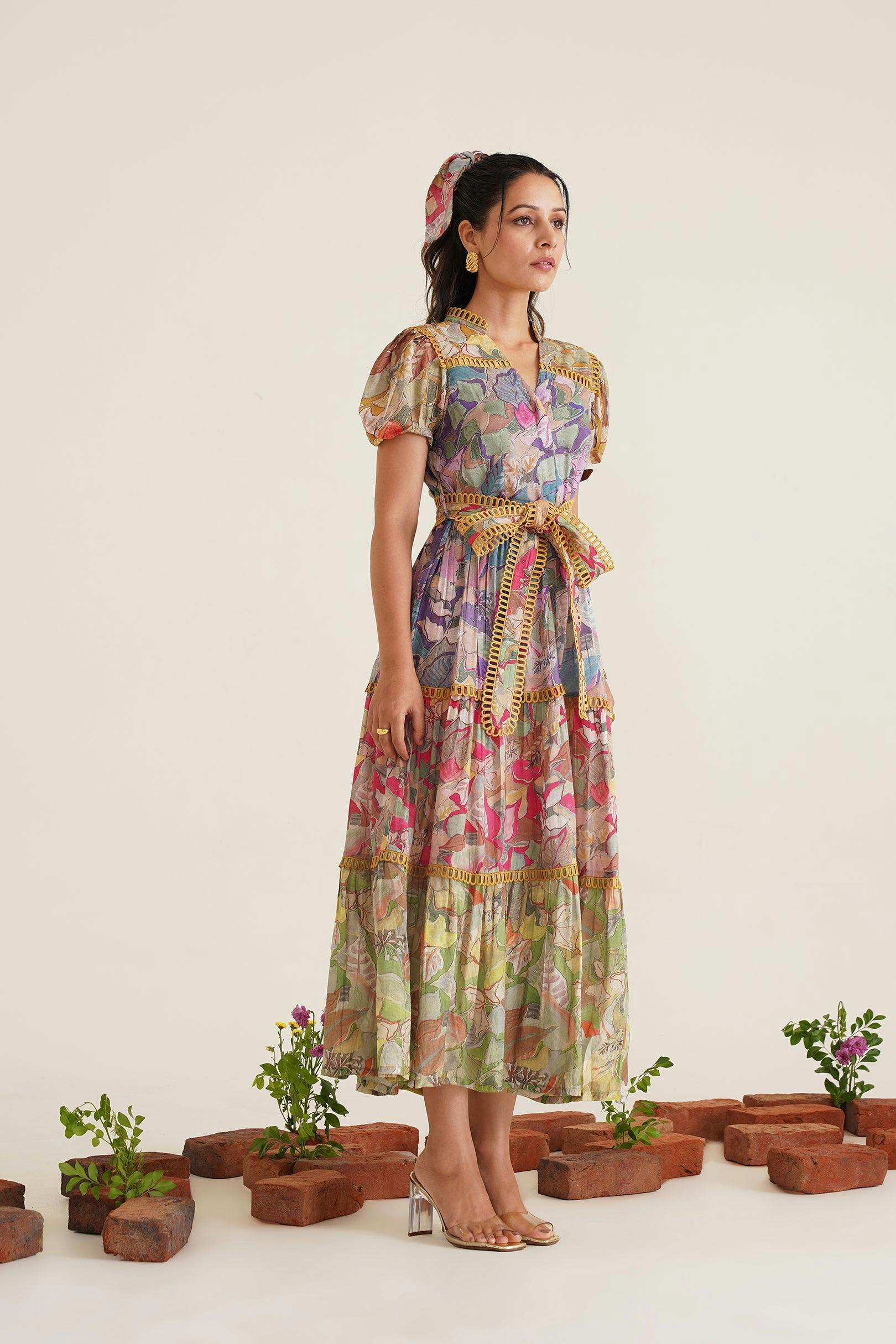 Thumbnail preview #2 for Florence Printed Midi Dress