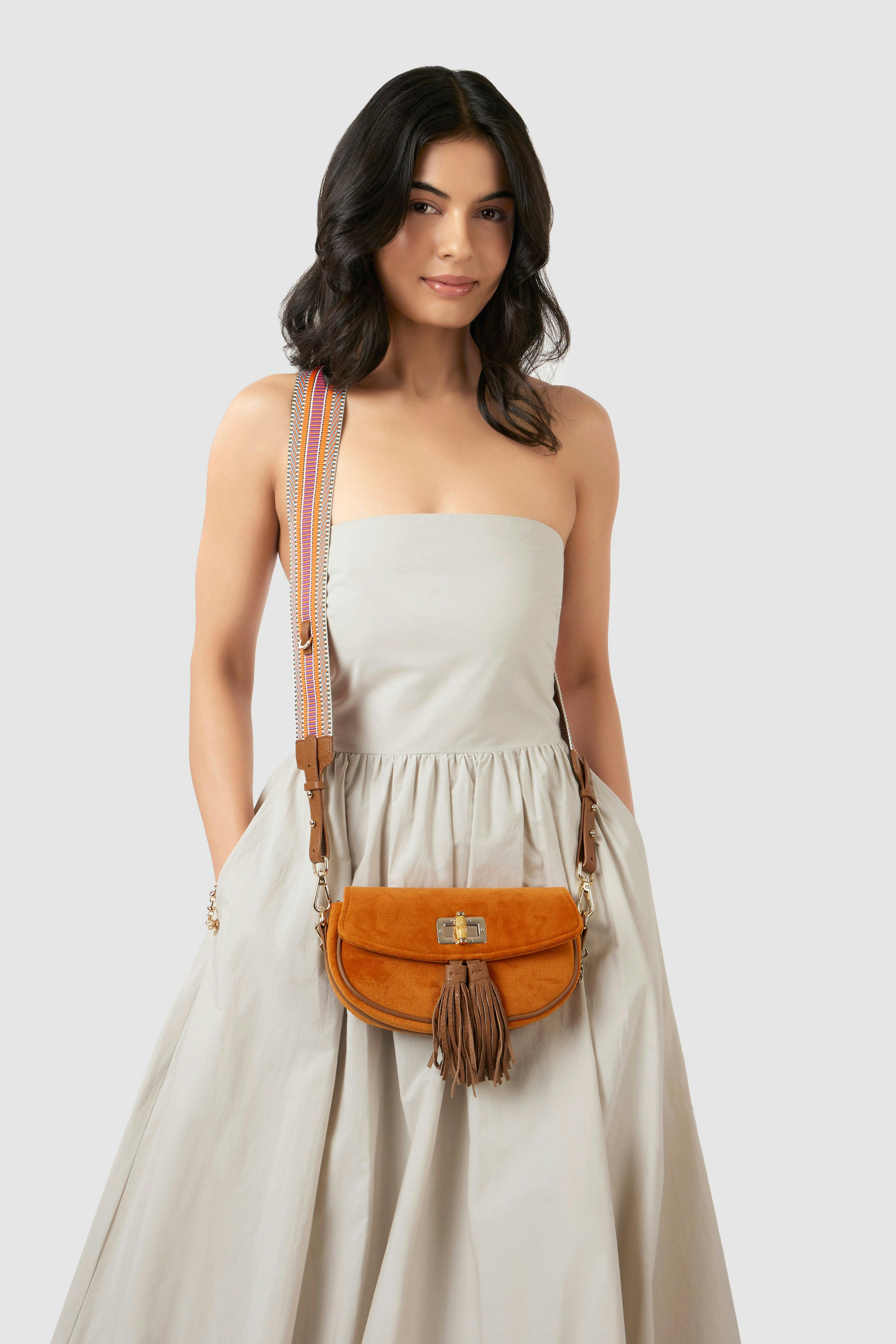 Burnt Orange Velvet Crossbody, a product by JENA