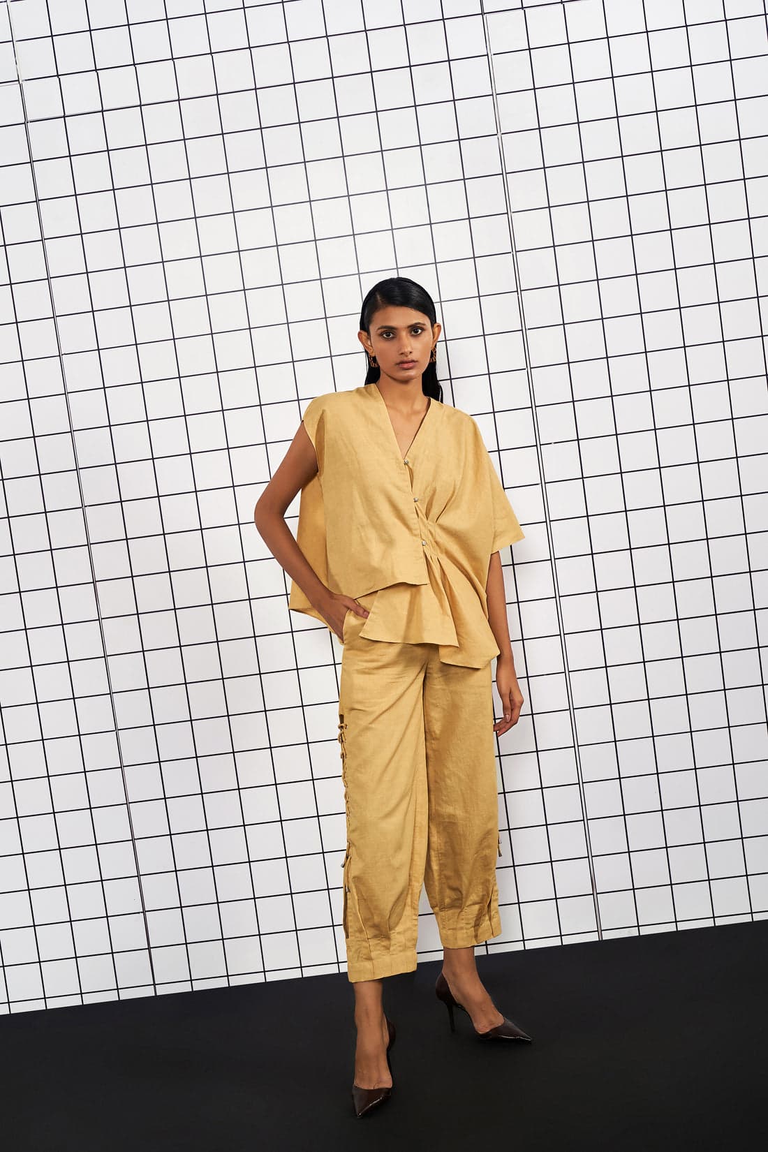 Lime Baggy Co-ord set, a product by Corpora Studio