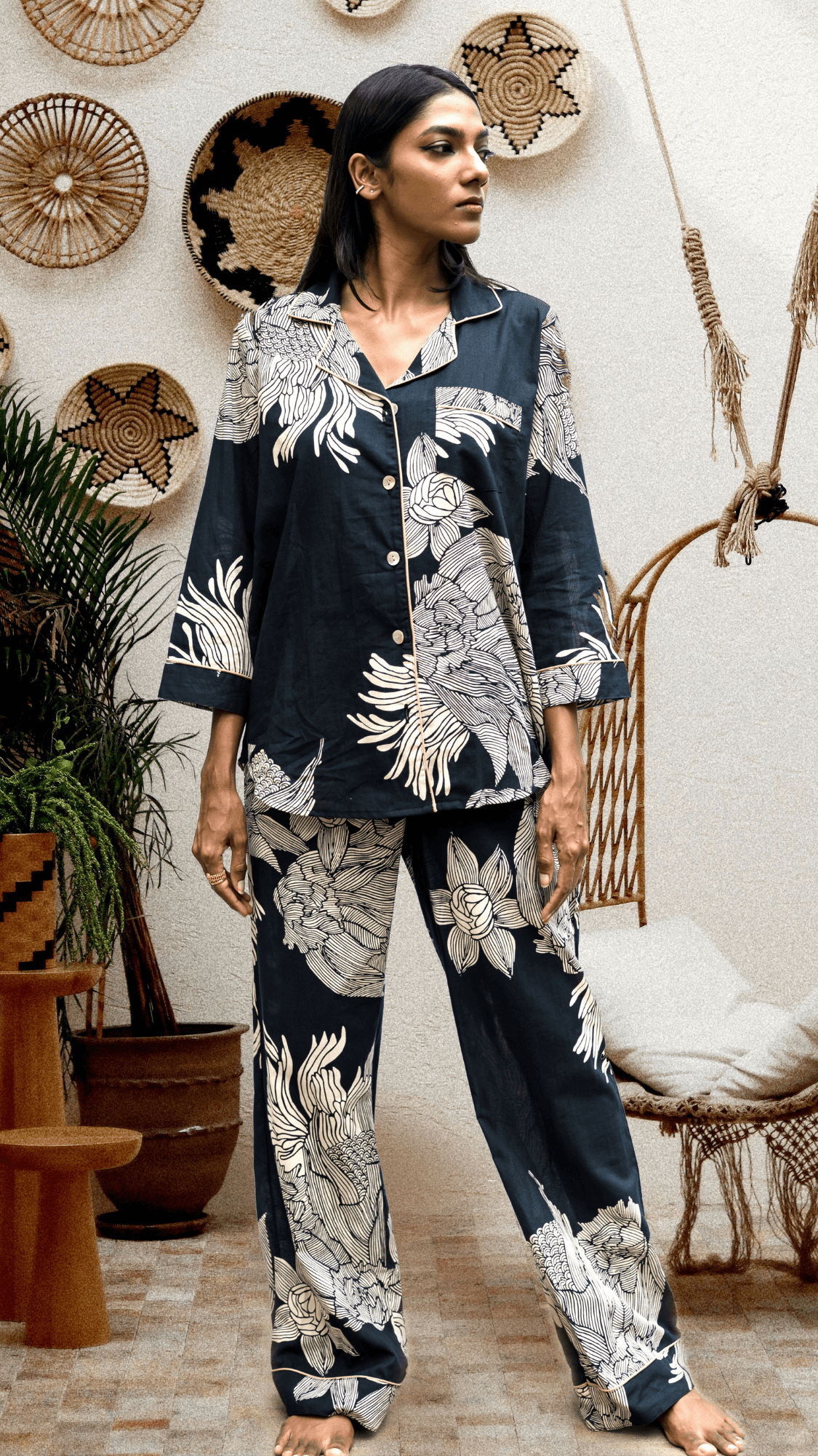 Ela PJ Set - Black Satori, a product by Azurina
