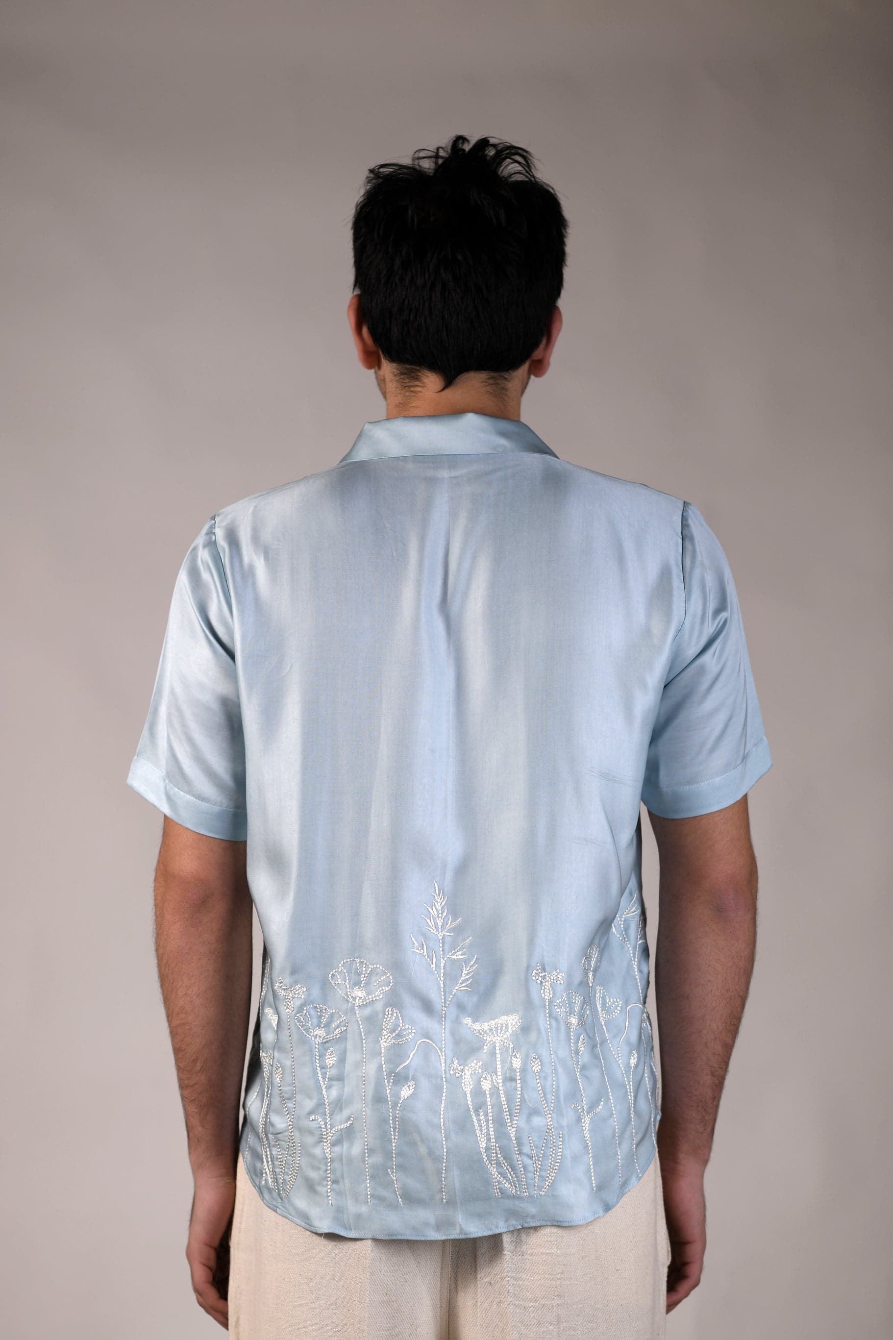 Thumbnail preview #5 for Weeds | Powder Blue | Unisex Lounge Shirt