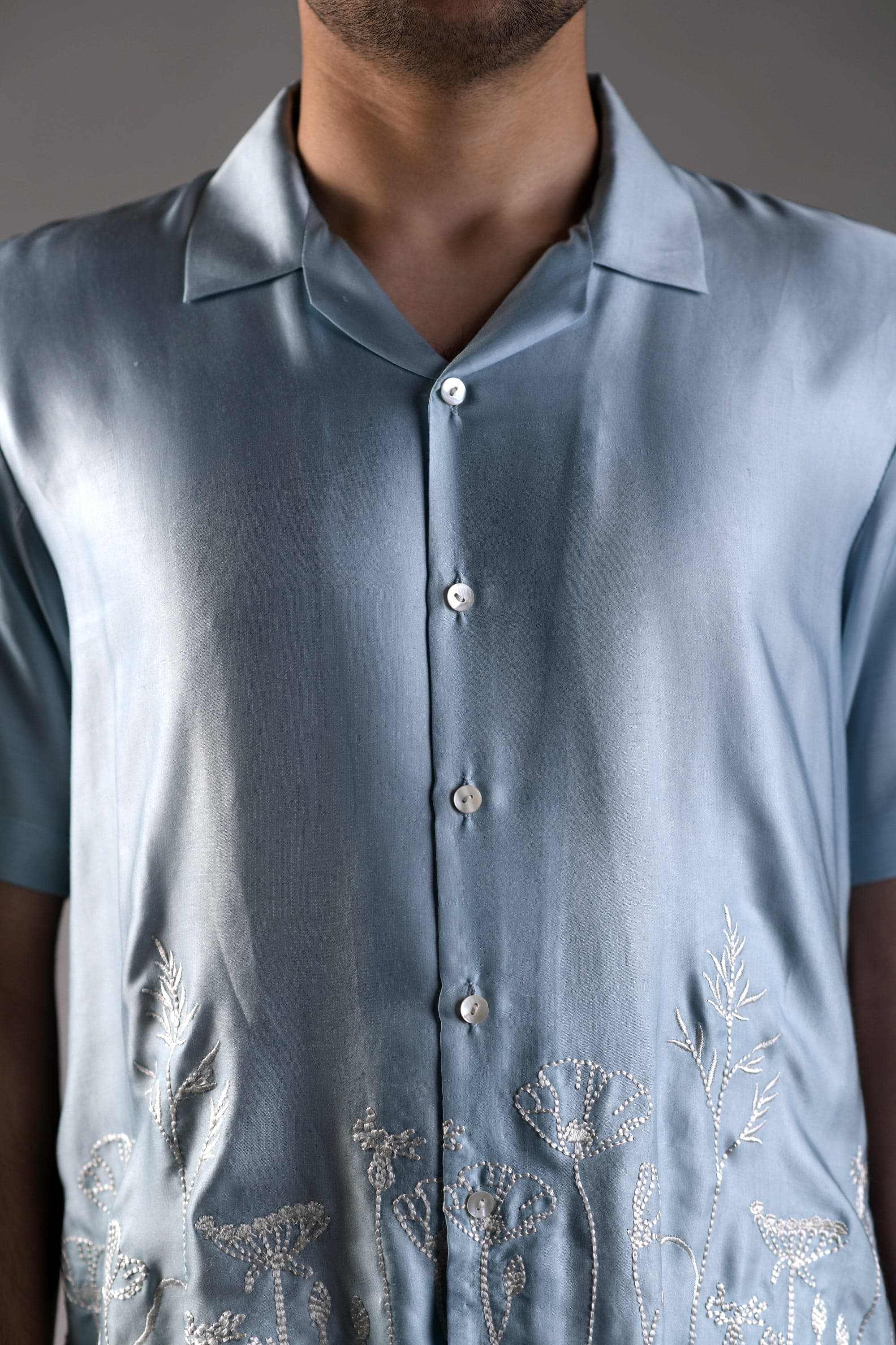 Thumbnail preview #3 for Weeds | Powder Blue | Unisex Lounge Shirt