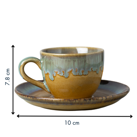 Thumbnail preview #1 for Golden and Blue Color Cup and Saucer