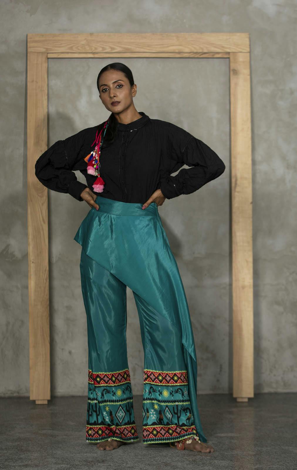 Jabali Crush Shirt With Structured Pants, a product by COEUR by Ankita Khurana