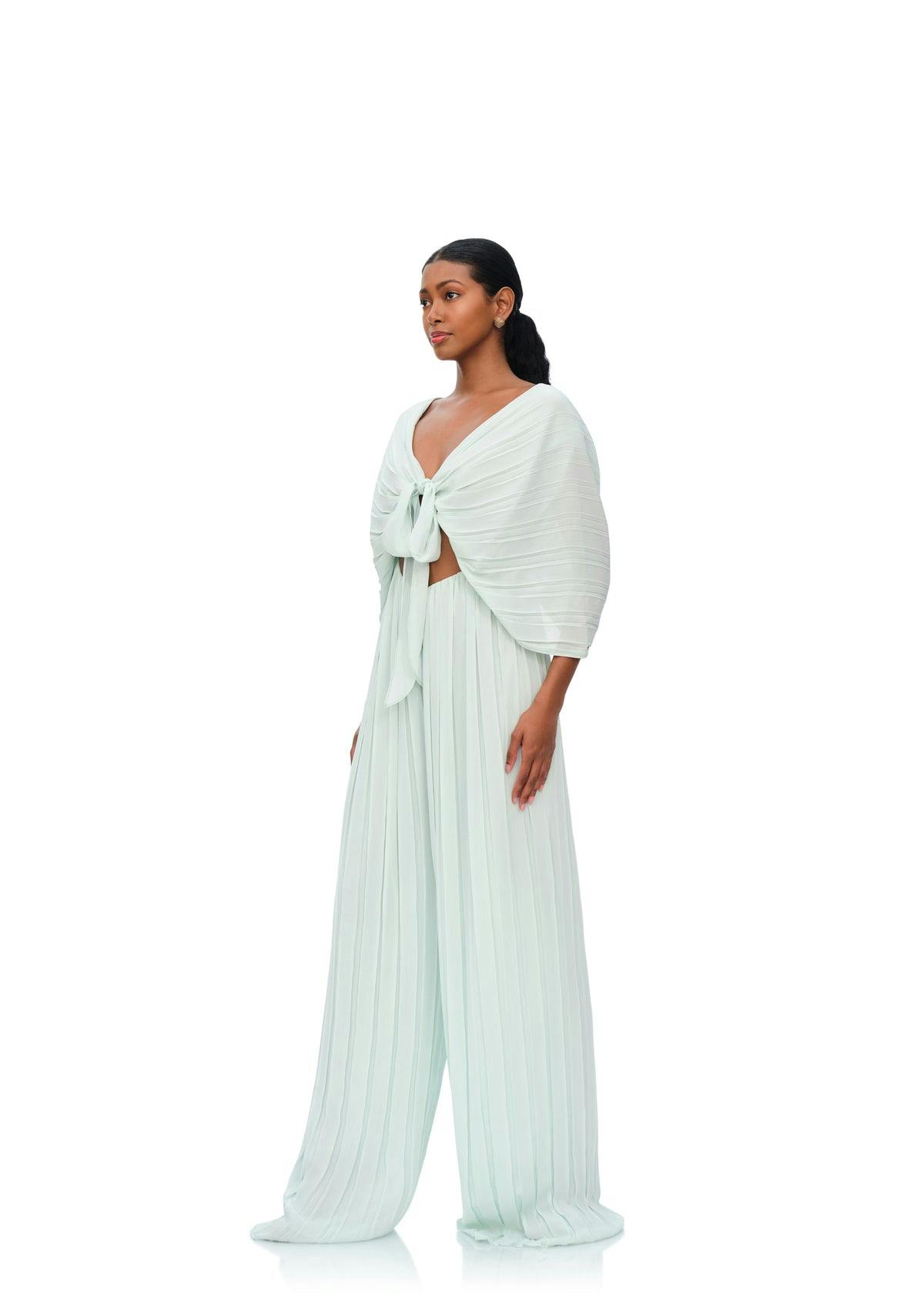 Additional image of Thero Jumpsuit - Mint Blue, a product by Andrea Iyamah