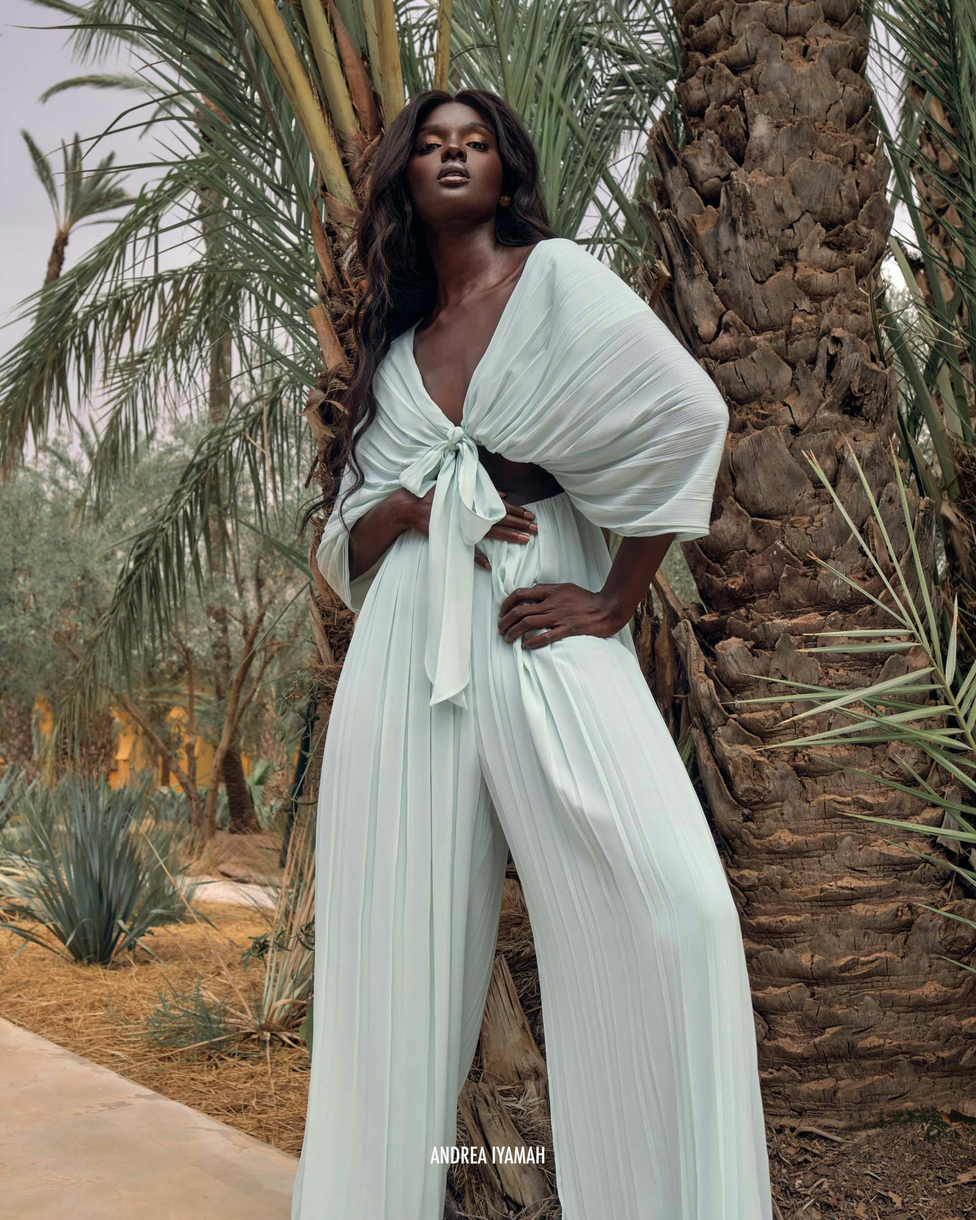 Primary image of Thero Jumpsuit - Mint Blue, a product by Andrea Iyamah